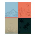 Набор тетрадей 48л, А5, клетка, BG Monocolor. Serenity, выб.лак 4шт