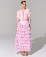 Юбка длины макси из премиального шифона