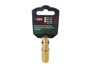 Штуцер для быстроразъема ''елочка''12мм (в пластиковом держателе) RockForce##Rock FORCE RF-SE2-5PH