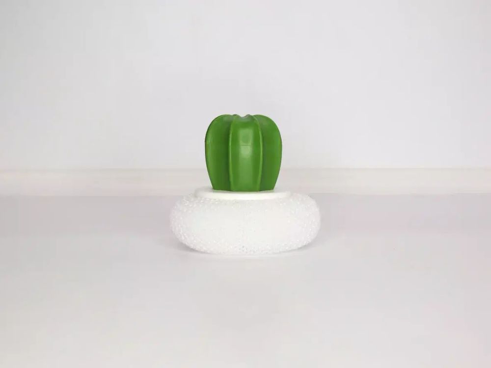 Щётка для мытья посуды «Кактус», пластиковая губка, d=7 см