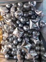 Шар (32"/81 см) Звезда, серебро 1 шт.