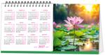 Календарь настольный горизонтальный "домик" на 2026 год, "Розовый лотос"