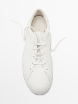 Massimo Dutti Кроссовки из замши, белый