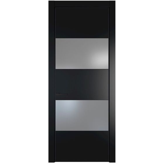Межкомнатная дверь эмаль Profil Doors 22PA блэк со вставкой