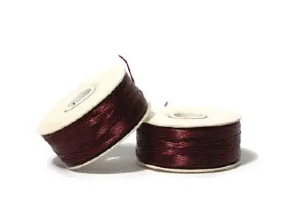 Нитки NYMO размер D, катушка Maroon (темно-бордовый)