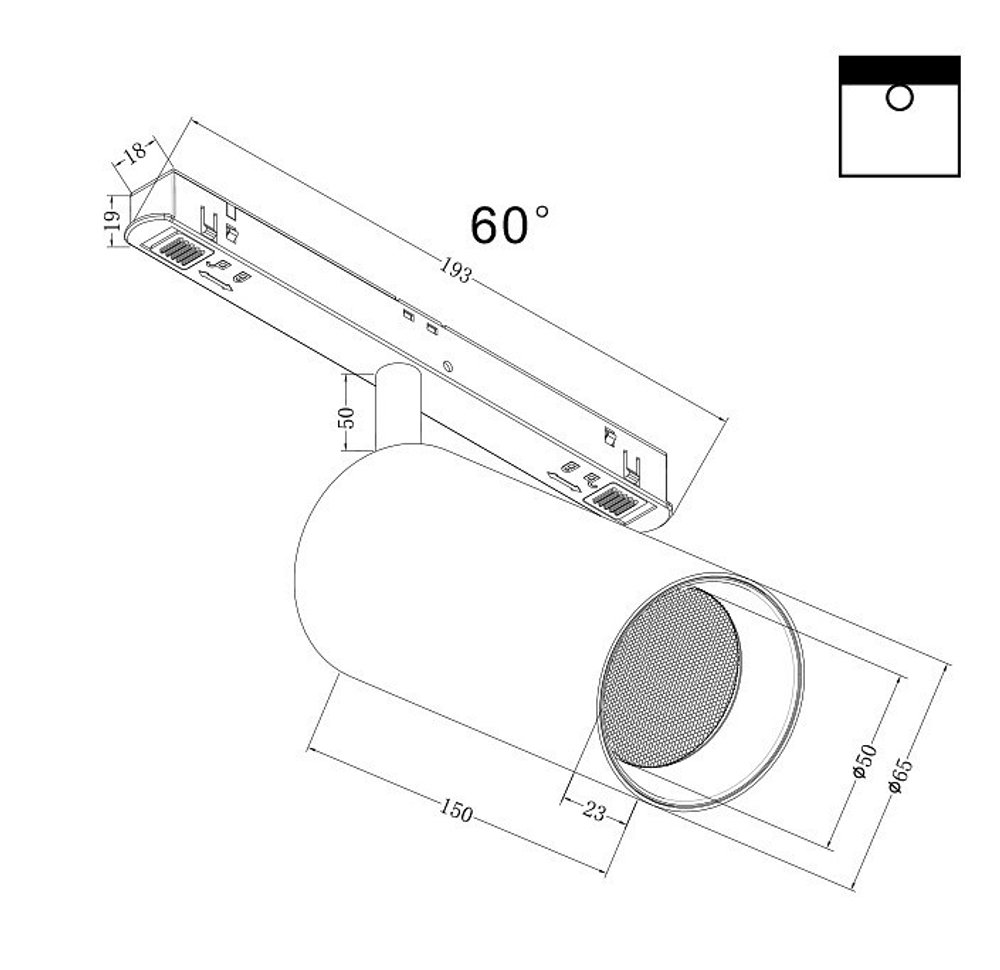 Трековый светильник Maytoni Technical TR032-4-20W3K-W-DS-B
