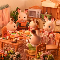 Epoch 5655 — Sylvanian Families «Семья кроликов с шоколадными ушками» 5655 — фото 5