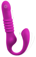 Лиловый вибратор 3 Function Vibrator с функцией фрикций и постукиванием (Цвет: лиловый)