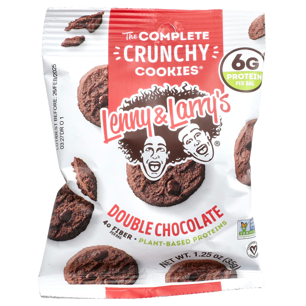Lenny & Larry's, The Complete Crunchy Cookies®, двойной шоколад, 12 пакетиков по 35 г (1,25 унции)