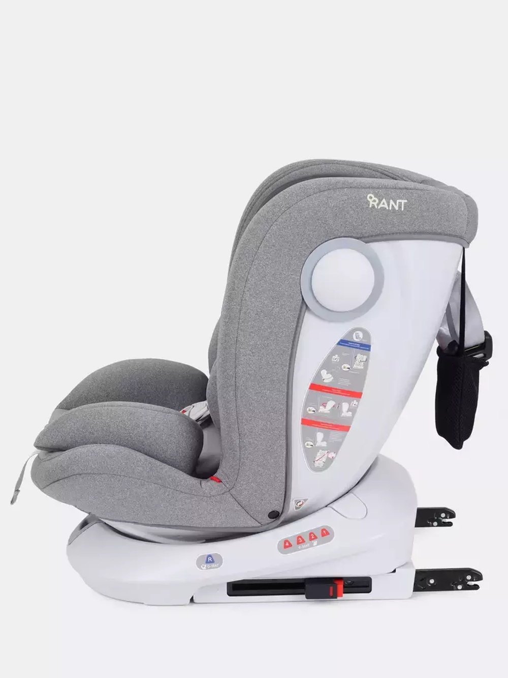 Автокресло Rant Drive Active Line 0/1/2/3 (0-36кг) Grey/Серый isofix