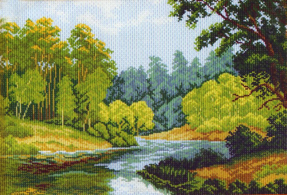 "Зеленый край"-0598 канва с рисунком