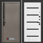 Входная дверь Лабиринт Лаб 1 Про - 01 Белое дерево стекло черное