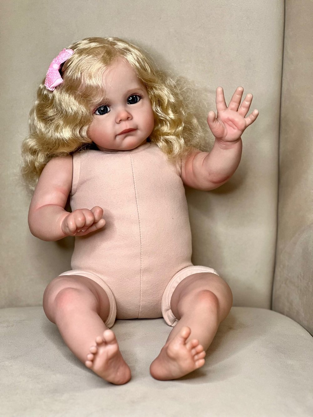 Кукла Реборн мягконабивная 60см в пакете (FA-007)