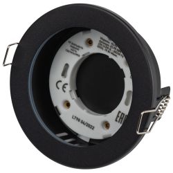 Светильник встраиваемый влагозащищенный ЭРА KL95 SBK под лампу GX53 IP44 черный | Влагозащищенные встраиваемые светильники