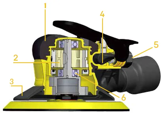Пневматическая орбитальная шлифовальная машина Sumake OSN-P50V