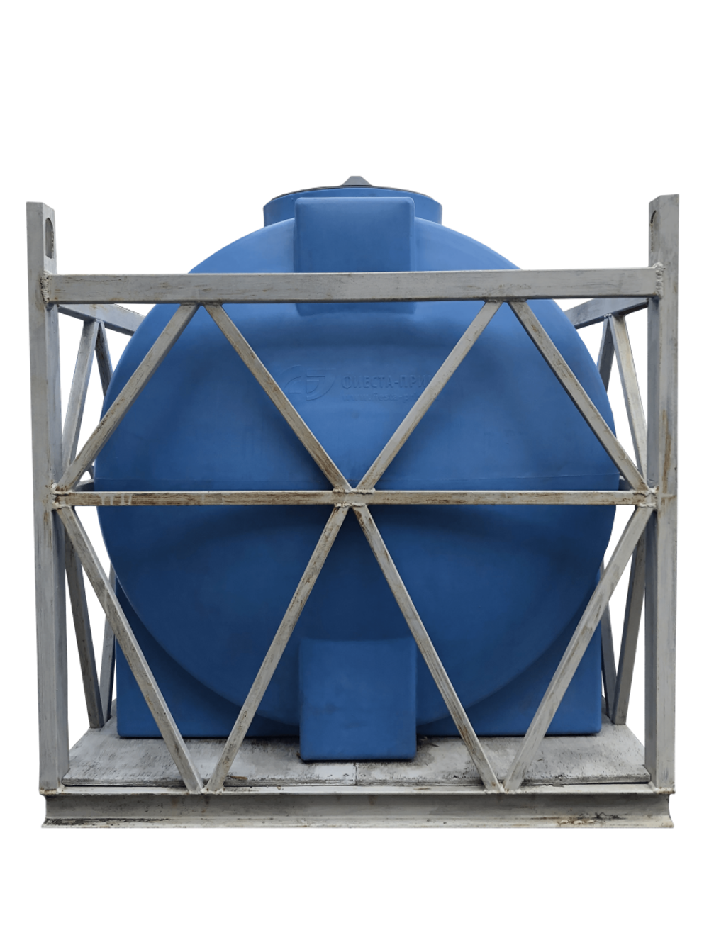 Емкость Г2000 в обрешетке Хромов 2000 л. горизонтальный (1900x1370x1480см;синий) - арт.560954