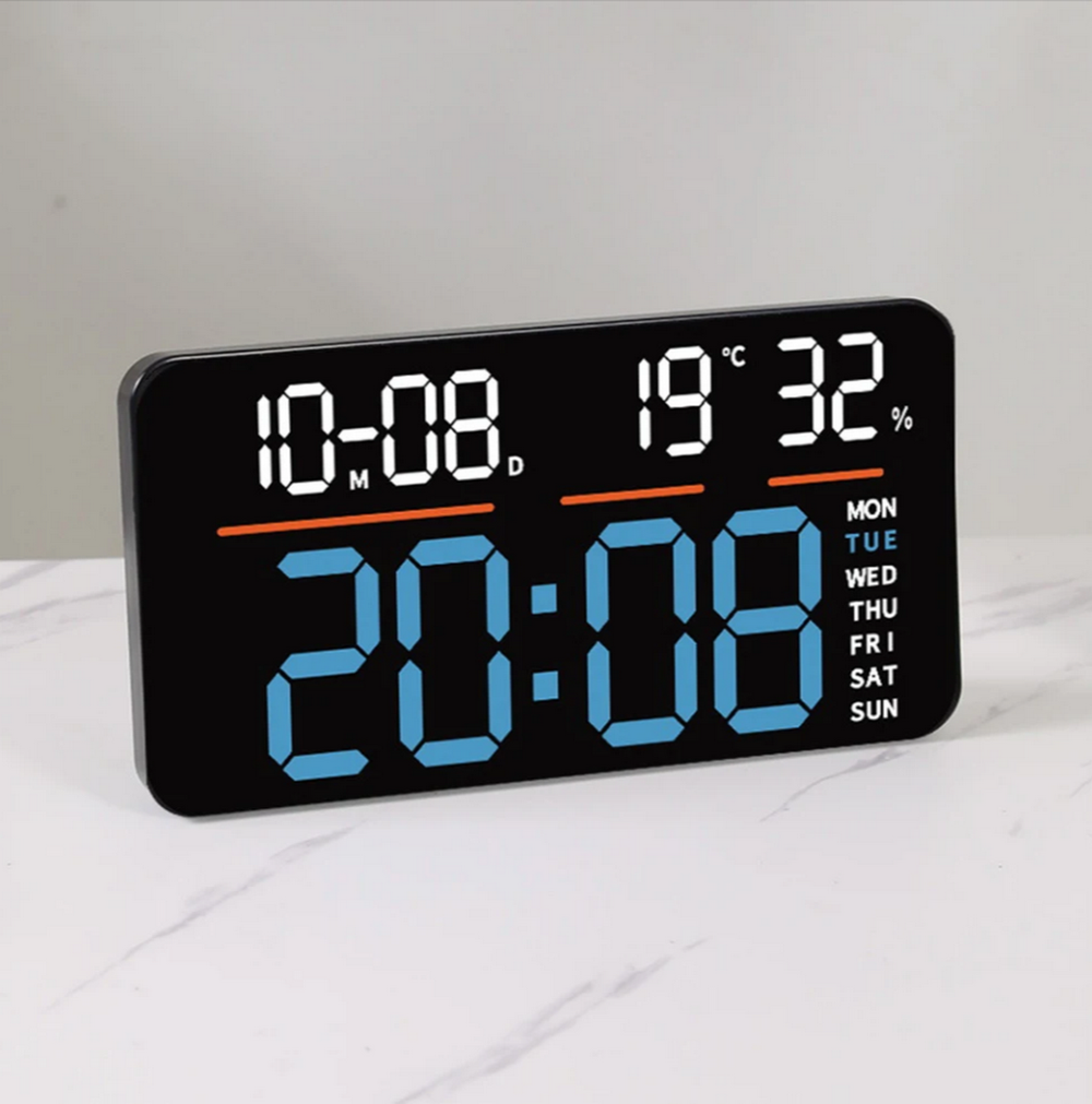 Часы-будильник настольно-настенные LED YX-2810 Black-White