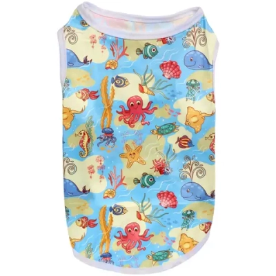 Майка для собак мелких пород «БРО на стиле», пляжная вечеринка, размер L (длина спинки 33см, объем груди 38см, от 7 до 9кг)