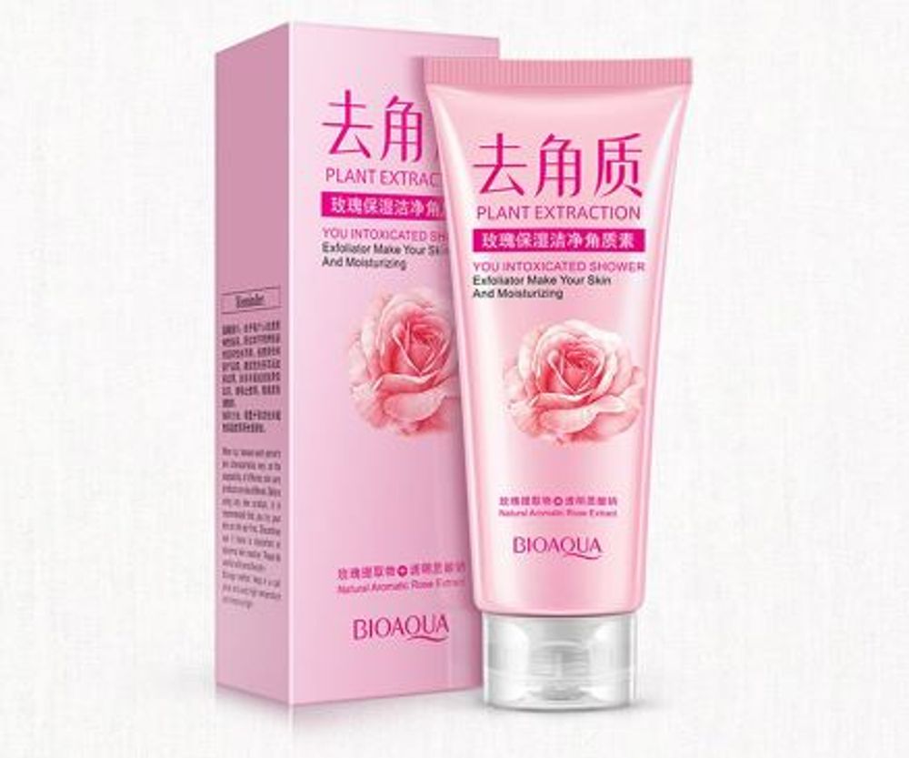 BIOAQUA Отшелушивающий гель с экстрактом розы,скидка