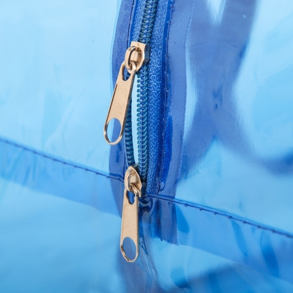 4697524 Сумка в роддом 30х50х25, цветной ПВХ, цвет голубой