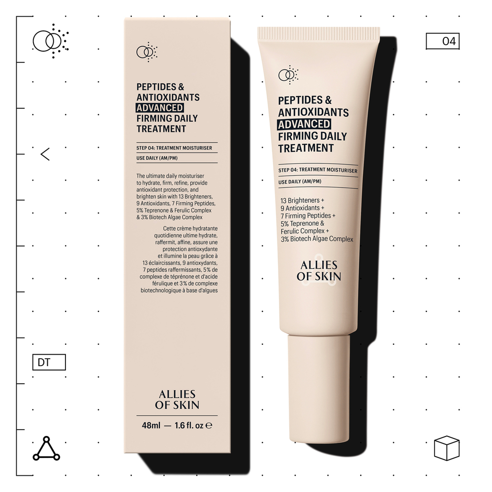 ALLIES OF SKIN Peptides & Antioxidants Advanced Firming Daily Treatment Усиленный укрепляющий пептидный крем с антиоксидантами, 48 мл