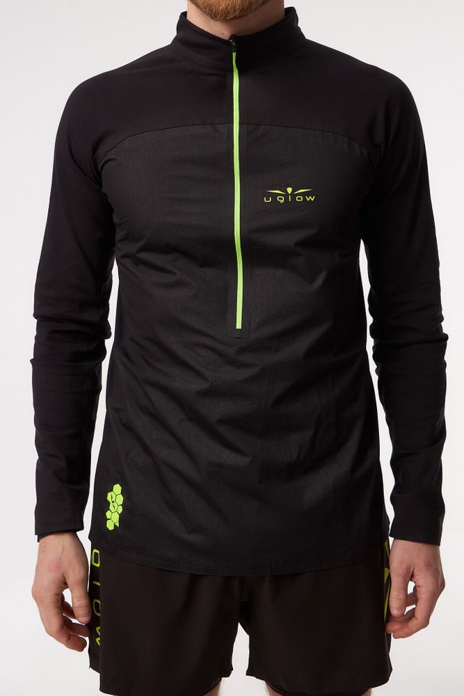 ЛОНГСЛИВ С МЕМБРАННОЙ ВСТАВКОЙ МУЖСКОЙ 3/4 ZIP MEMBRANE | BLACK