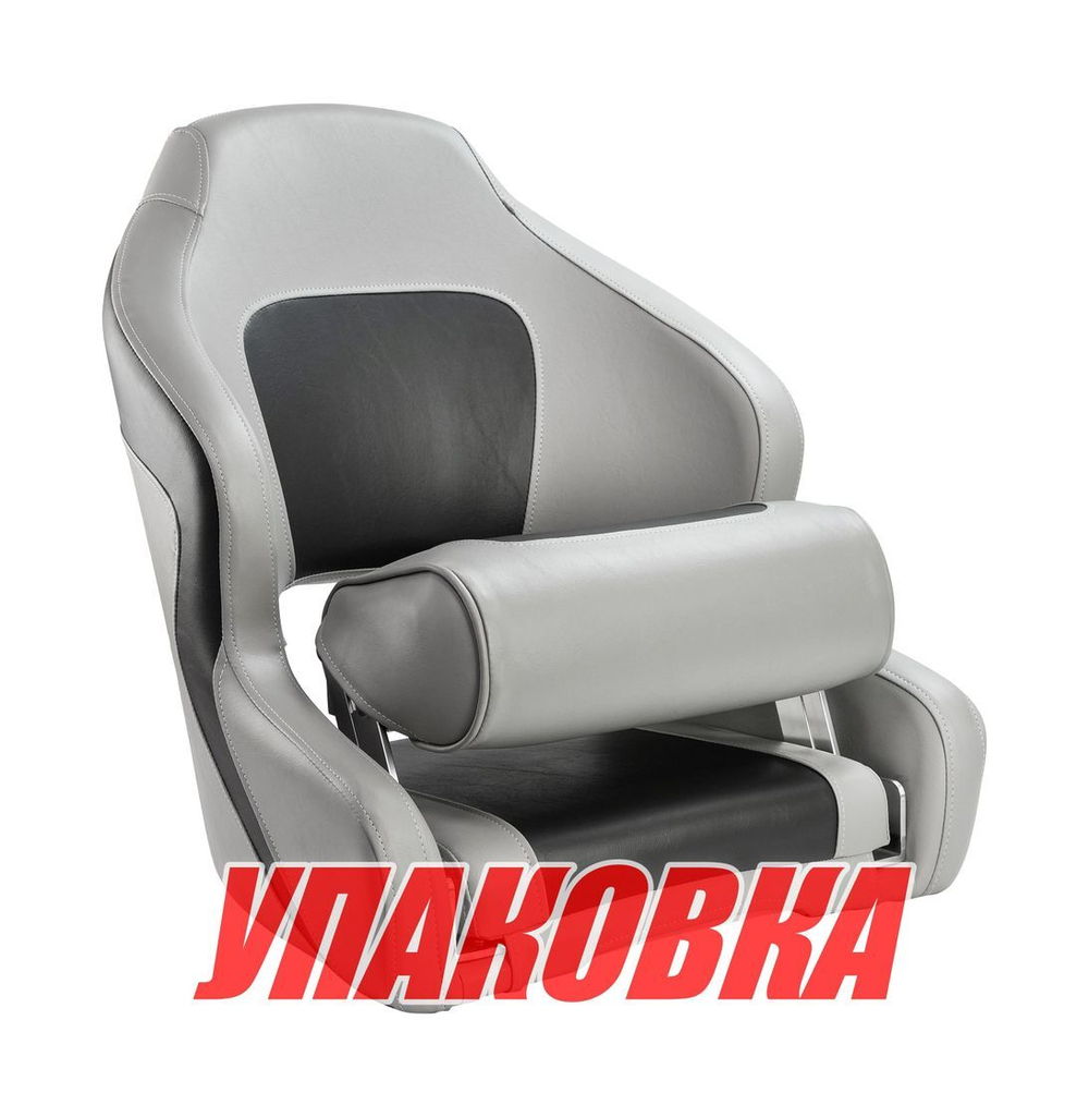 Кресло с болстером Delux Sport Flip Up, обивка угольный/серый винил (упаковка из 2 шт.)
