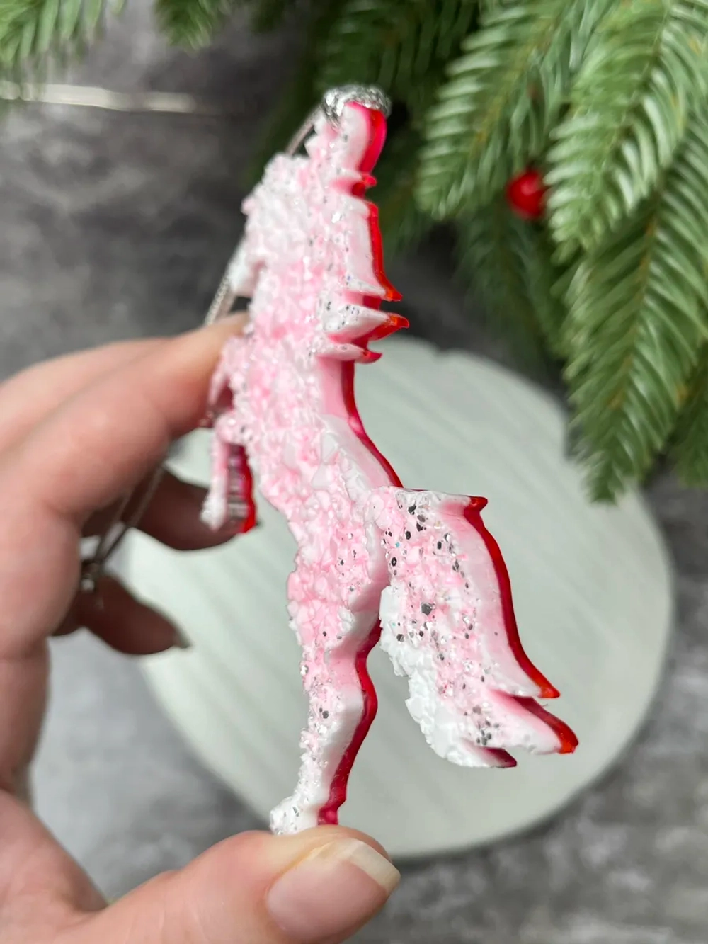 Новогодняя елочная игрушка Лошадка