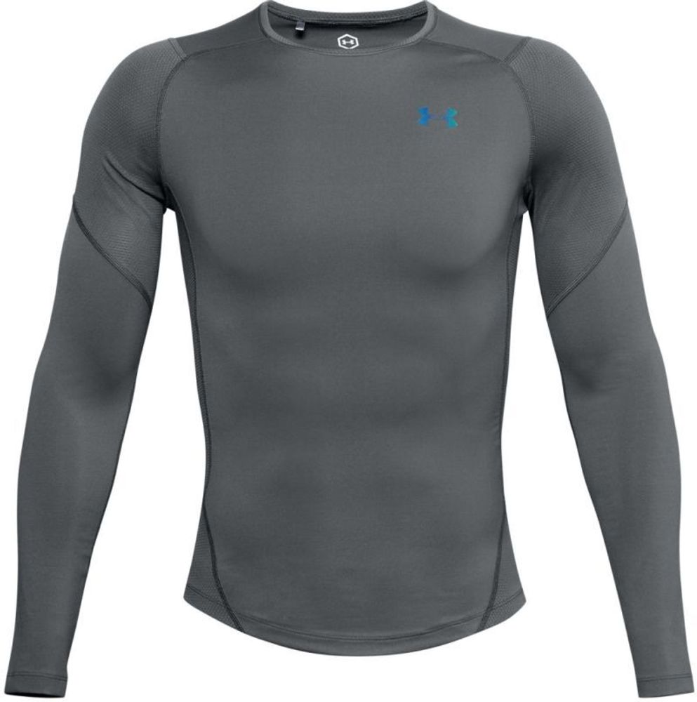 Мужская теннисная футболка теннисная Under Armour Rush Heatgear 2.0 Comp LS - grey