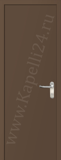 Дверь влагостойкая пластиковая KAPELLI multicolor ДГ RAL 8025 Бледно-коричневый + коробка