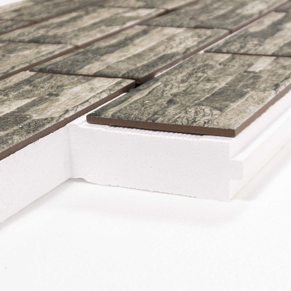 Клинкерная термопанель ППС Beryoza Ceramica Old Town Графит 1025х520 мм