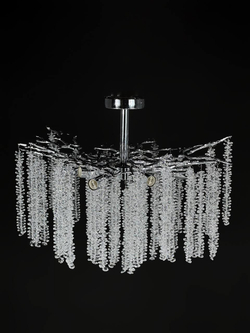 Люстра потолочная Lanbos, 8 ламп Е14, 480 Вт, до 20 кв м, хром