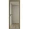 Алюминиевая дверь 12AG шампань остеклённая