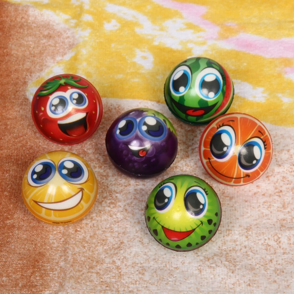 Мяч 6,3 см «Спелые фрукты» (антистресс), микс СТИКЕР НА ВЛОЖЕНИЕ