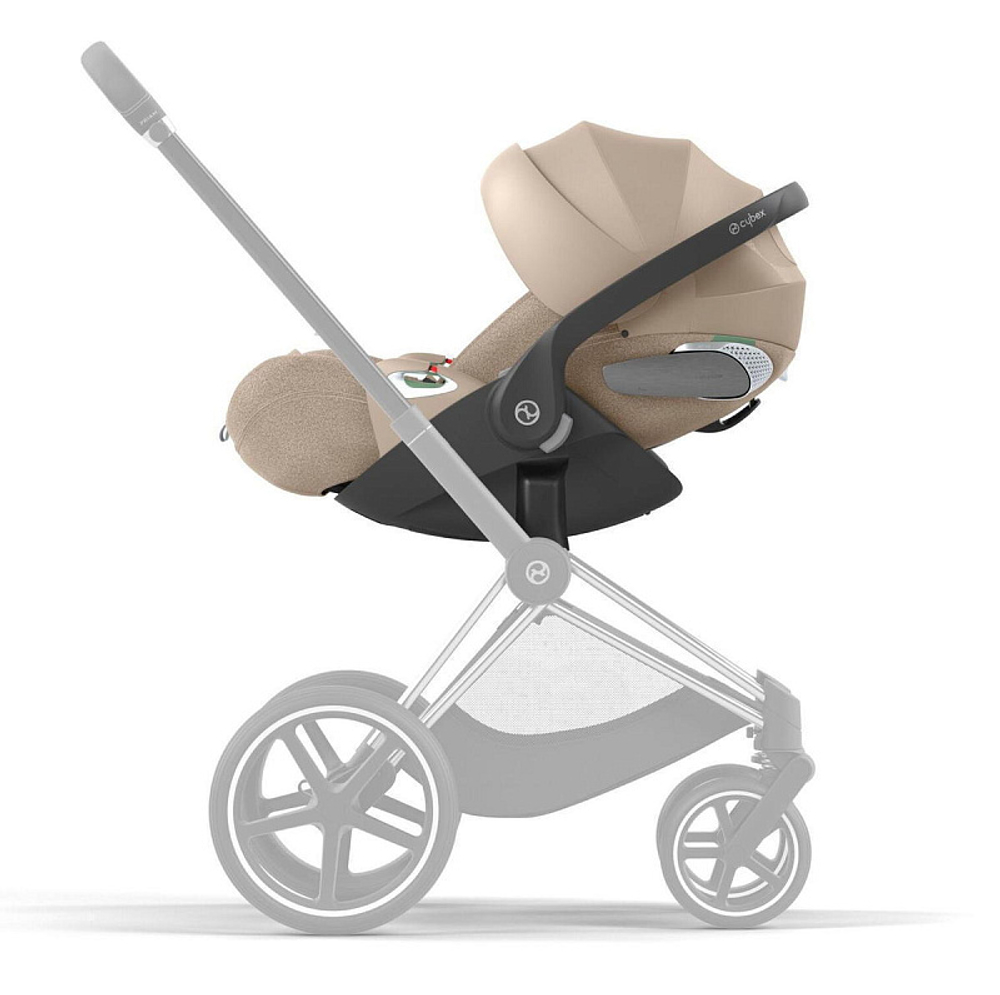 Коляска 3 в 1 Cybex Priam IV Rosegold complete и автокресло Cloud T i-Size Cozy Beige Plus Mirage Grey
