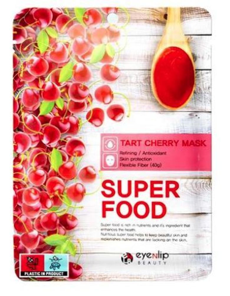 Eyenlip Super Food Mask Tart Cherry Тканевая маска для лица Терпкая Вишня