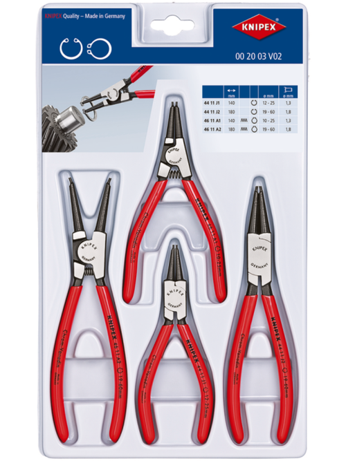 Набор щипцов для стопорных колец Knipex 00 20 03 V02