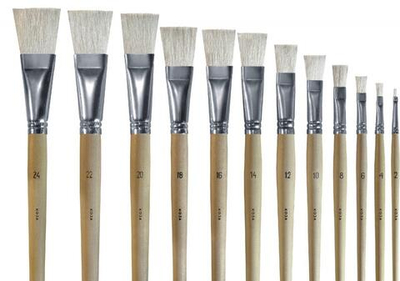 Кисть №4, коза, плоская "КОНФЕТТИ" (Альбатрос)