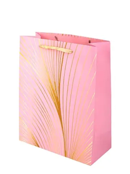 Пакет бумажный "Розовая вспышка" 32х26х12см