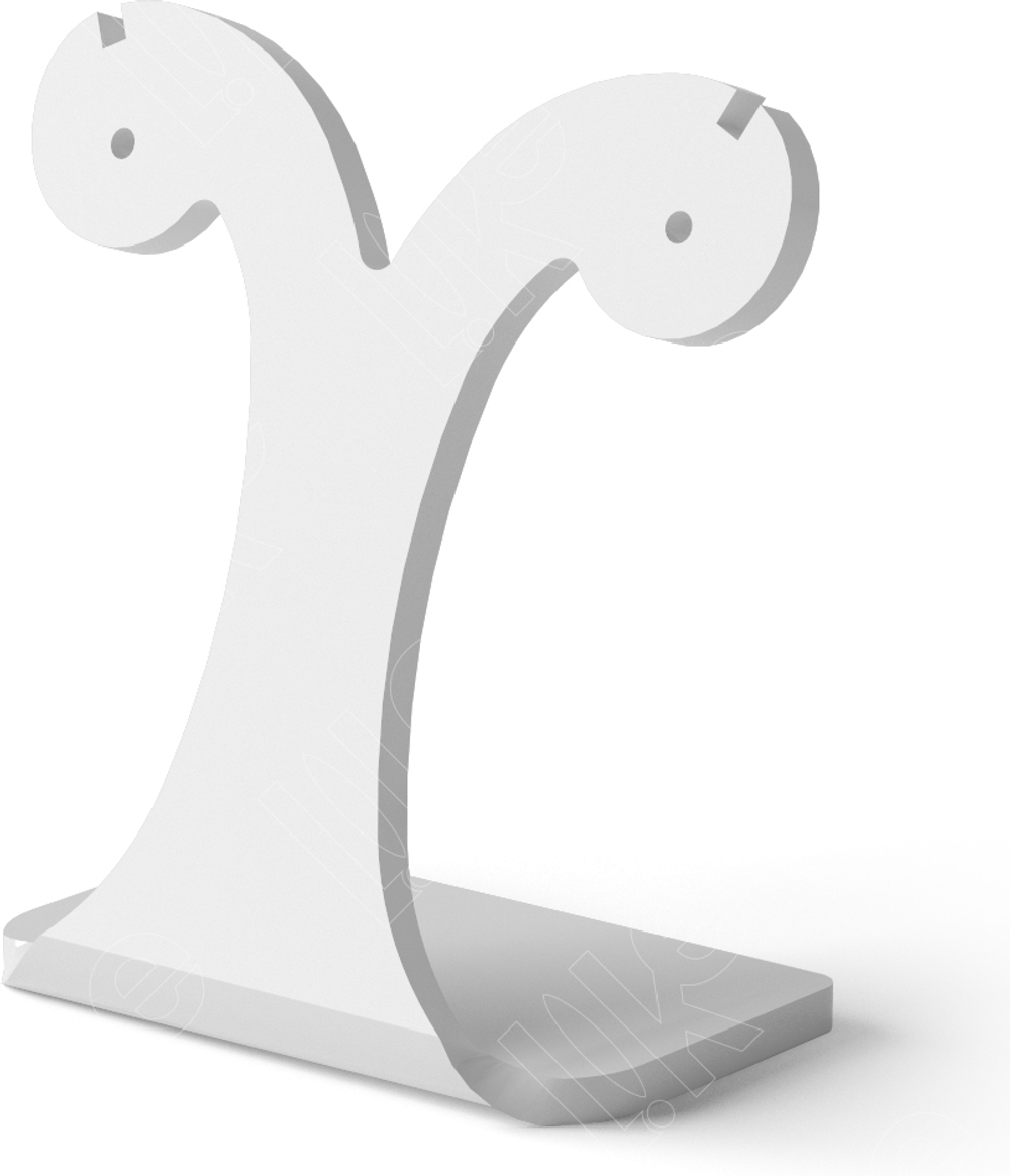 Подставка для серег ушки круглые/2 верхние прорези+ 2 отверстия