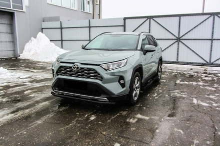 Защита переднего бампера Toyota Rav-4 (2018-2023) d57 черная