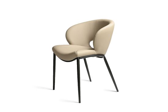 160KD-80030 Стул обеденный экокожа кремовый 62*61*82см