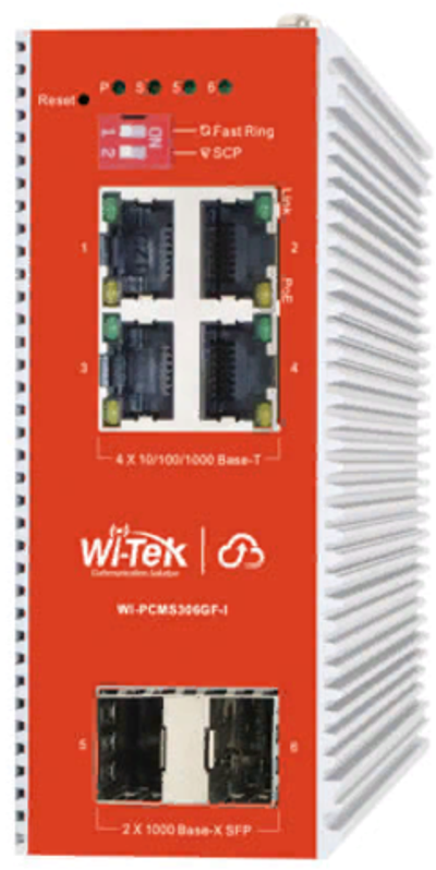 Коммутатор промышленный управляемый Wi-Tek WI-PCMS306GF-I
