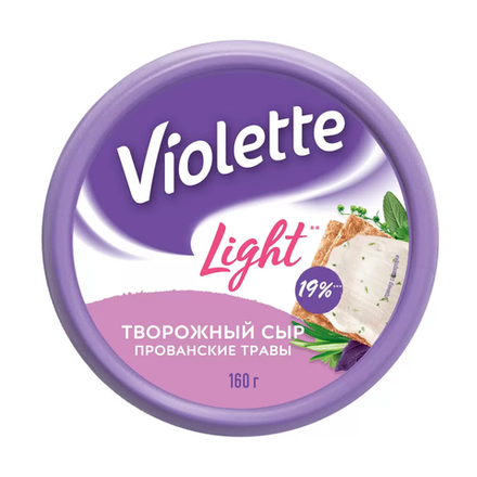 Сыр творожный Violette С прованскими травами 160 гр