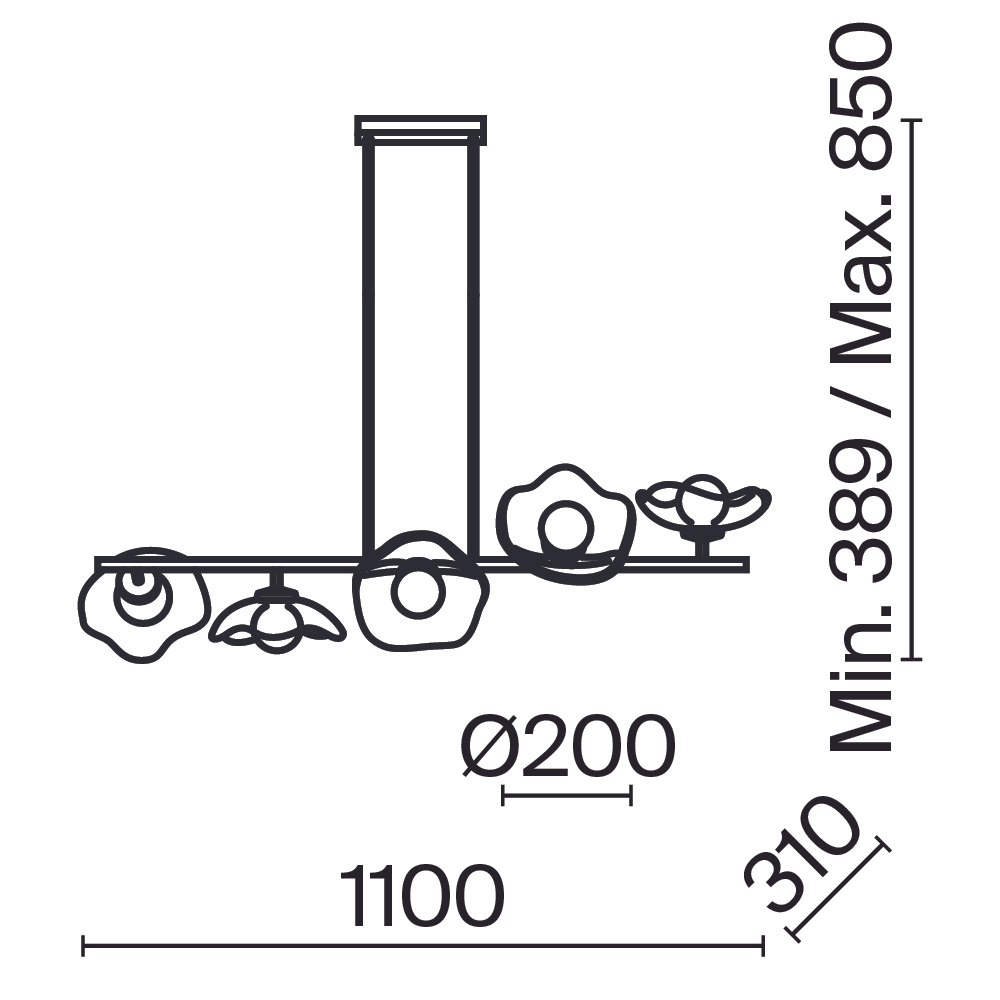 Подвесной светильник Maytoni MOD207PL-05BS