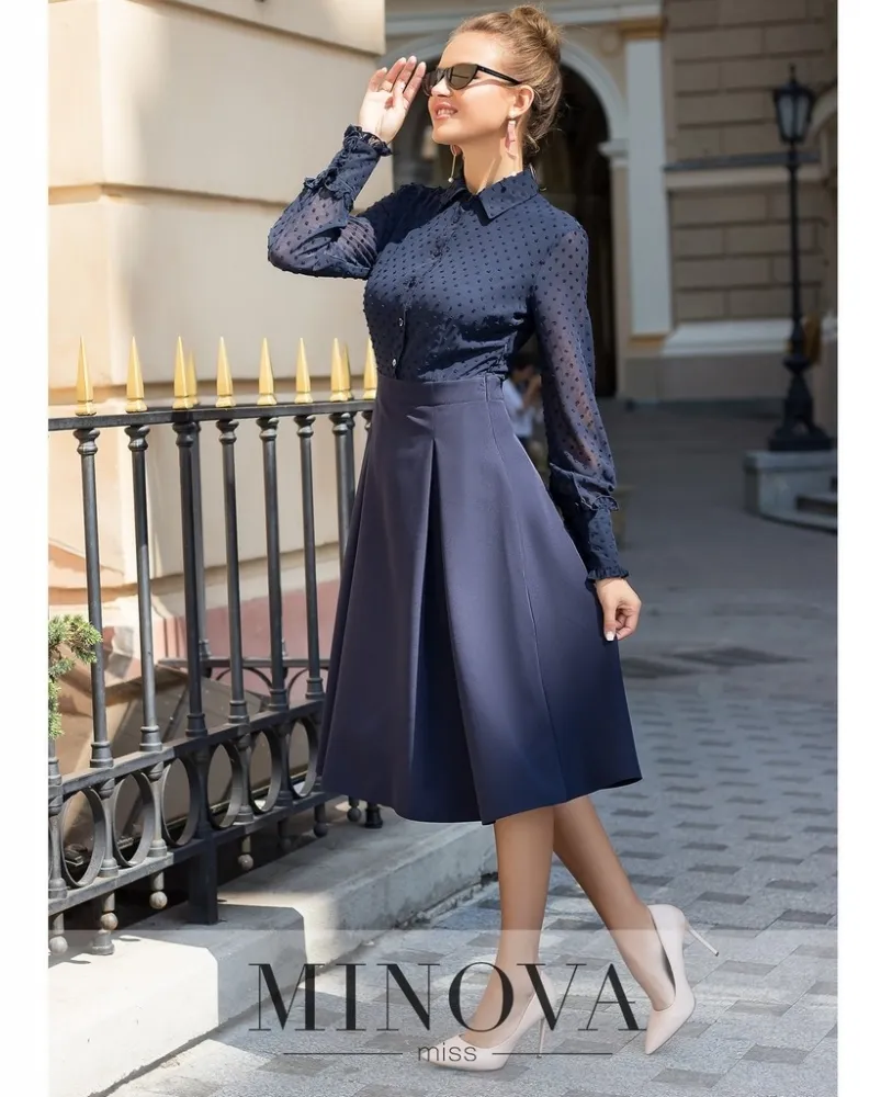 Платье 3103-темно-синий Minova