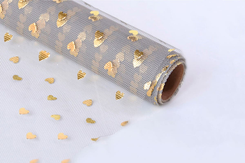 Сетка мелкая «Золотые сердца» Серый