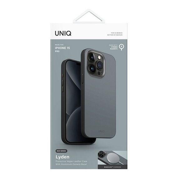 Чехол Uniq Lyden DS MagSafe для iPhone 15 Pro Washed Blue/Black (IP6.1P(2023)-LDSWBLUBLK)