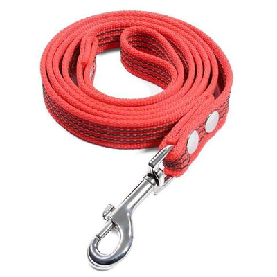 Поводок капроновый для собак с латексной нитью "Апорт", красный, 20*5000мм, Gamma