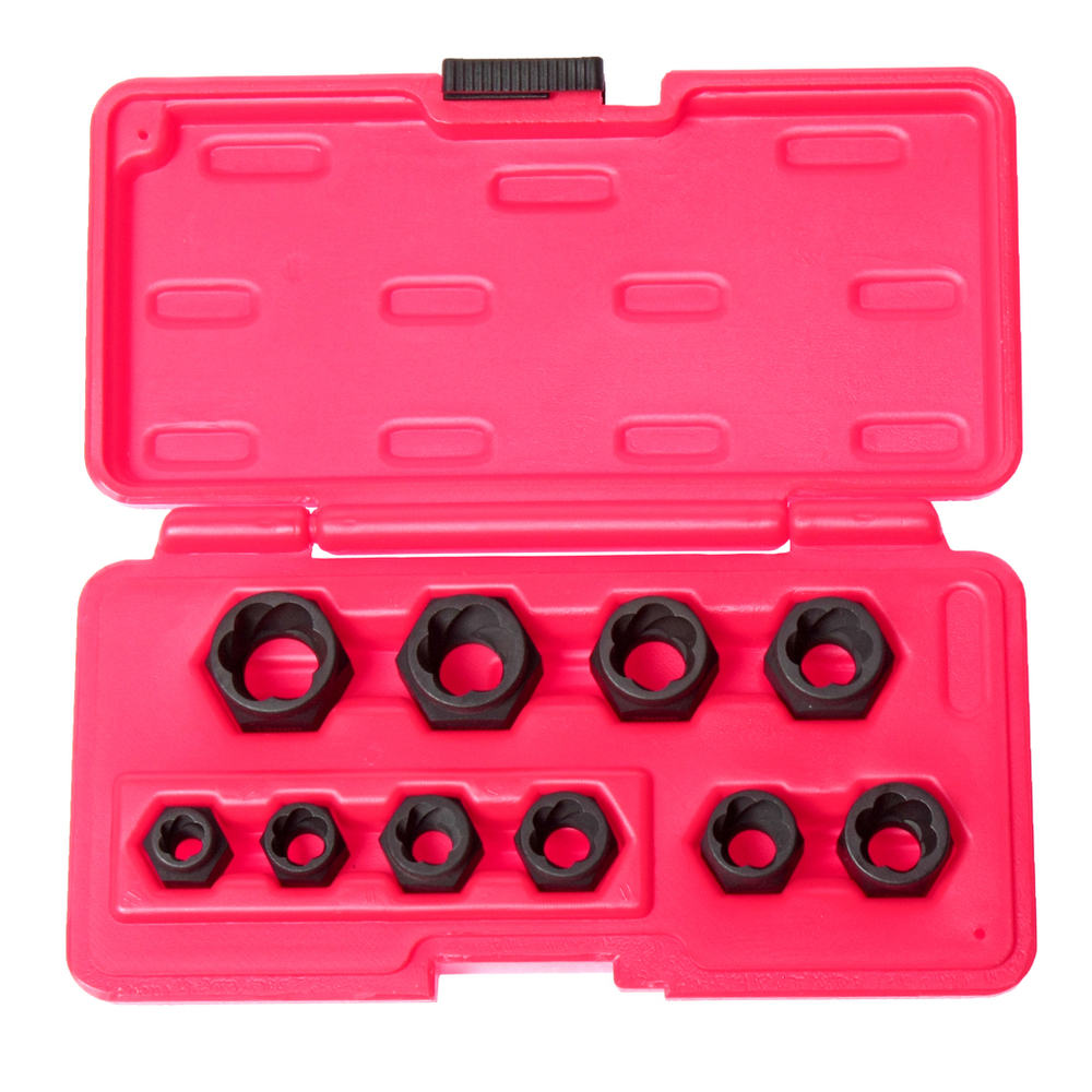 Набор головок для поврежденных болтов и гаек 8-19мм 10 предметов в кейсе JTC